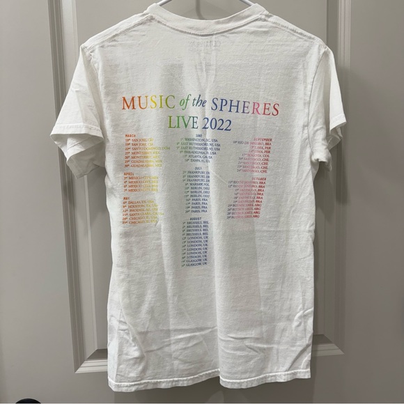 Coldplay 2022 Tour T-Shirt White Small Atlanta GA 6/11/22 Music of the Spheres - Picture 4 of 4